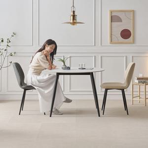쿠키 1050 원형 포세린 통 세라믹 식탁 세트 (식탁+의자2)