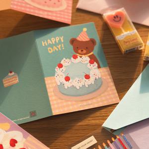 나이만큼 붙이는 촛불스티커 생일 축하 카드