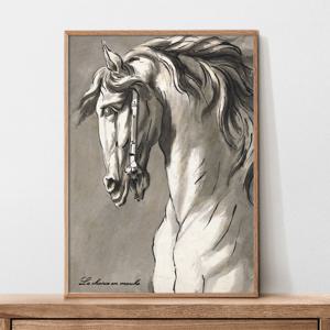 2026 말 풍수 그림 액자 인테리어 포스터 - 기운