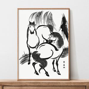 2026 말 풍수 그림 액자 인테리어 포스터 - 순운