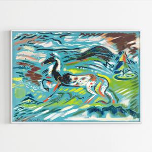 2026 말 풍수 그림 액자 인테리어 포스터 - 파동