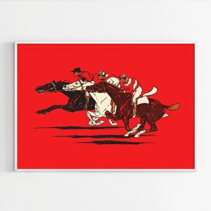 2026 말 풍수 그림 액자 인테리어 포스터 - 승부