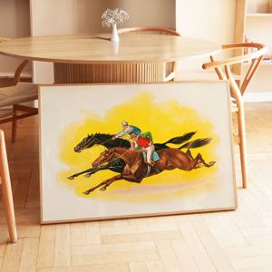 2026 말 풍수 그림 액자 인테리어 포스터 - 경합