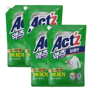 피죤 액츠 퍼펙트 딥클린 액체세제 리필 1.5L 2입 /일반드럼겸용 x2