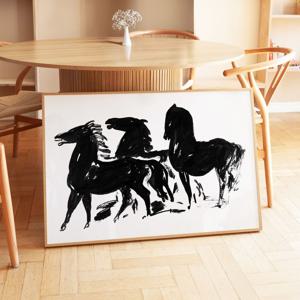 2026 말 풍수 그림 액자 인테리어 포스터 - 군운