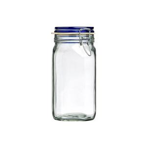 보르미올리 피도 밀폐용기(블루) 1,500ml 유리병 잼병 원두보관