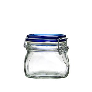 보르미올리 피도 밀폐용기(블루) 500ml 유리병 잼병 원두보관