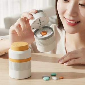 3in1 알약 커팅기 절단 분쇄 소분 쪼개기 휴대용 약통 케이스 약가위 약보관함 U338