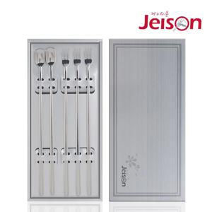 두배긴 티스푼 포크 5P 스테인리스 롱스푼 디저트 홈카페 커트러리 세트