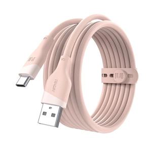실키 USB C타입 고속충전 케이블 50cm 핑크