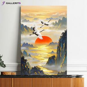 일출 학 태양 그림 액자 돈들어오는 거실 사무실 인테리어 개업선물