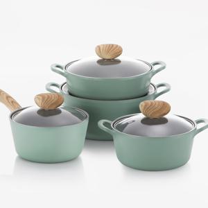 레트로 IH 인덕션 냄비 4종 세트(편수18+양수18+전골22+양수24)