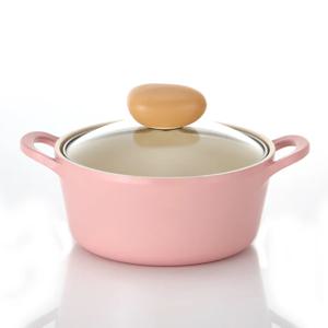 레트로 IH 인덕션냄비 양수냄비 18cm (핑크)