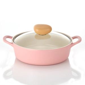 레트로 IH 인덕션냄비 전골냄비 22cm (핑크)