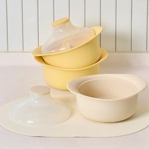 승빈맘 X 콜라보마켓 간편조리 실리콘 이중 스팀 촉촉 찜기 전자레인지 이유식 찜기