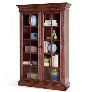 수입가구 원목 엔틱브라운 양문 유리장식장 4860-899 거실수납장