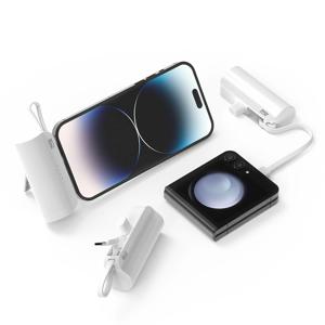 일체형 보조배터리 5,000mAh C타입 8핀 세컨폰 아이폰 빈티지폰 갤럭시