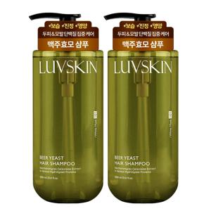 루브스킨 맥주효모 샴푸(화이트머스크향) 1000ml x 2개