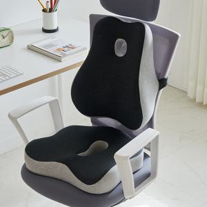 테크노 입체 메모리폼 방석 등받이세트 사무실 컴퓨터 의자 기능성 방석