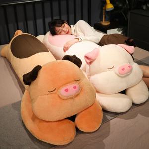폭신폭신 돼지 바디필로우 안고자는 인형 동물 롱쿠션 집들이 선물 4size