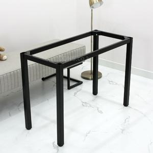 원목 테이블 다리 각파이프 식탁 발 1000 x 500 H700 슬림형 블랙 스틸 발통