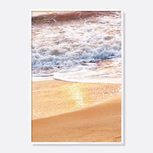 잔잔한 황금빛 해변 모래 미드센츄리 감성 포스터 / SOCP-SEA011-OG