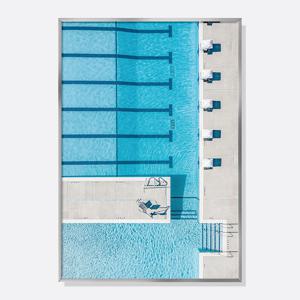 조용한 수영장 레인 미드센츄리 감성 포스터 / SOCP-SWM003-OG