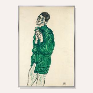 에곤 실레 녹색셔츠를 입은 초상화 명화 인테리어 포스터 / SMAA-EGS003-OG