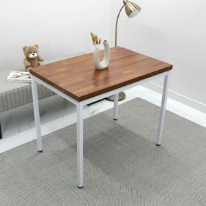 W1000 x D600 멀바우컬러 화이트다리 심플한 사무용책상 LWM10060