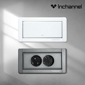 인채널 APT 회전 빌트인콘센트 2구 IBM-22M 가구 매립 상판 아일랜드