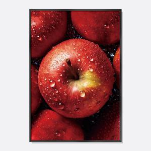 행운 풍수 인테리어 빨간 사과 그림 아트 포스터 액자 Water Drop