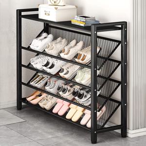 슬림형 철제 신발장 사선 5단 수납 선반 정리대