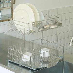 자동 물빠짐 304 올스텐  2단 식기건조대  물받이+수저통+도마걸이 풀구성