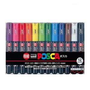 미쯔비시 유니 포스카 마카 세트 1M 12색 PC1M12C