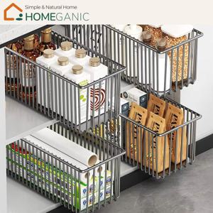 고정형 슬라이딩 수납바구니 4개세트