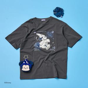 매지컬 마법사 미키 반팔 티셔츠 FREE 차콜