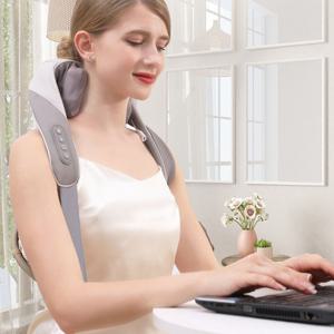 손이자유로운 포핸드 무선 온열 목 어깨 마사지기 허리 안마기 BLDC모터