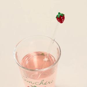 베리가든 유리 머들러 스틱 20cm 딸기