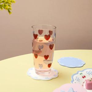 로맨틱체리 아크릴 하트 엠보 컵 500ML