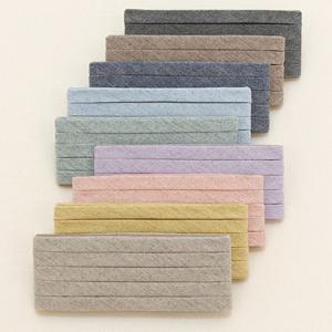 빈티지 파스텔 면 단색 바이어스 테이프 10mm 8종 컬러 의류 소품 가방