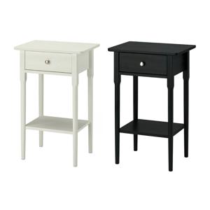 블레스토센 침대 서랍식 협탁 50x37x76 cm (화이트/블랙)