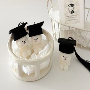 학사모 곰돌이 졸업 축하 캔들 답례품 바이레도 라튤립 선물 포장