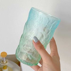 홈카페 레인보우 그라데이션 유리컵 350ml(3color)