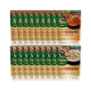 비비고 소고기 듬뿍 육개장 460g x9개+소고기 듬뿍 설렁탕 460g x9개