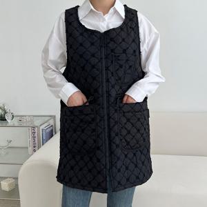 로망 퀼트 누빔 기모 겨울 주방 앞치마 3size