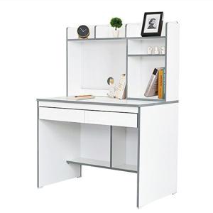 모던엣지화이트 LPM마감 전선홀 2칸서랍 책장책상세트 1000