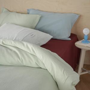 소프트 배색민트 프리미엄 침구 이불 커버 세트