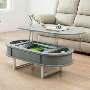 노이드 LPM 1200 원형 리프트업 거실 소파테이블-그레이