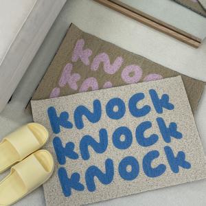 Knock Knock Knock 레터링 코일 발매트 현관매트 출입구 신발장 사무실 베란다