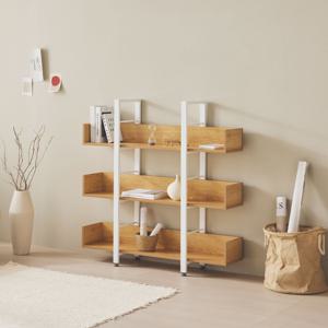 TS-15 철제 가림막 책장 진열장 북선반 책꽂이 3단 1200 3colors